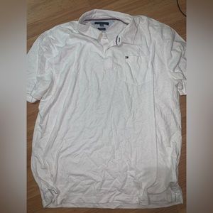 White cloth Tommy Hilfiger collared short sleeve